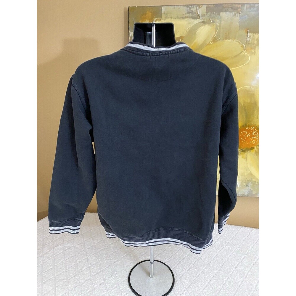 Vintage Levi’s Embroidered Red Logo Black V Neck Sweatshirt Men’s Size Large - Picture 9 of 13